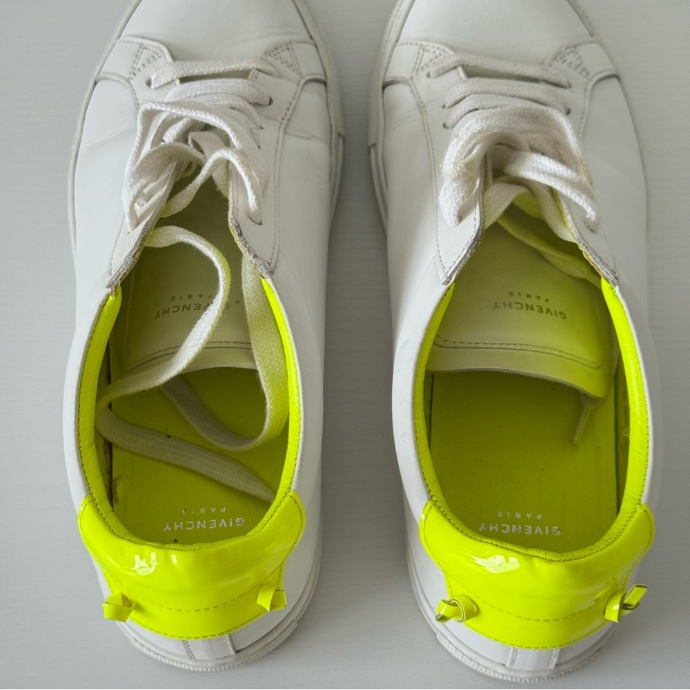 Givenchy White and Neon Green Sneakers, Size 39,5, Authentic - Picture 5 of 10